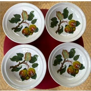 4 PORTMEIRION 8.5” Pasta Soup Bowl POMONA Goddess Of Fruit Teinton Squash Pear